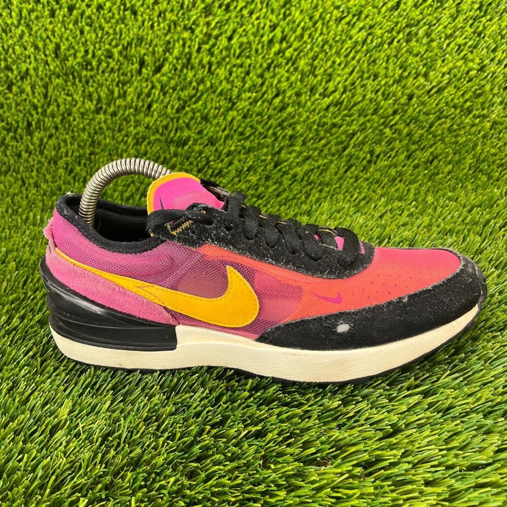 Nike Women's Pink and Yellow Low-Top Sneakers